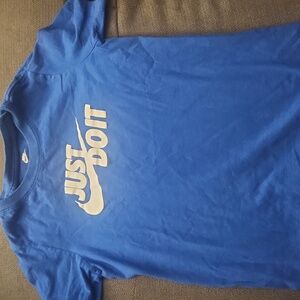 Nike Boy's Bold Blue Tee with Iconic Slogan